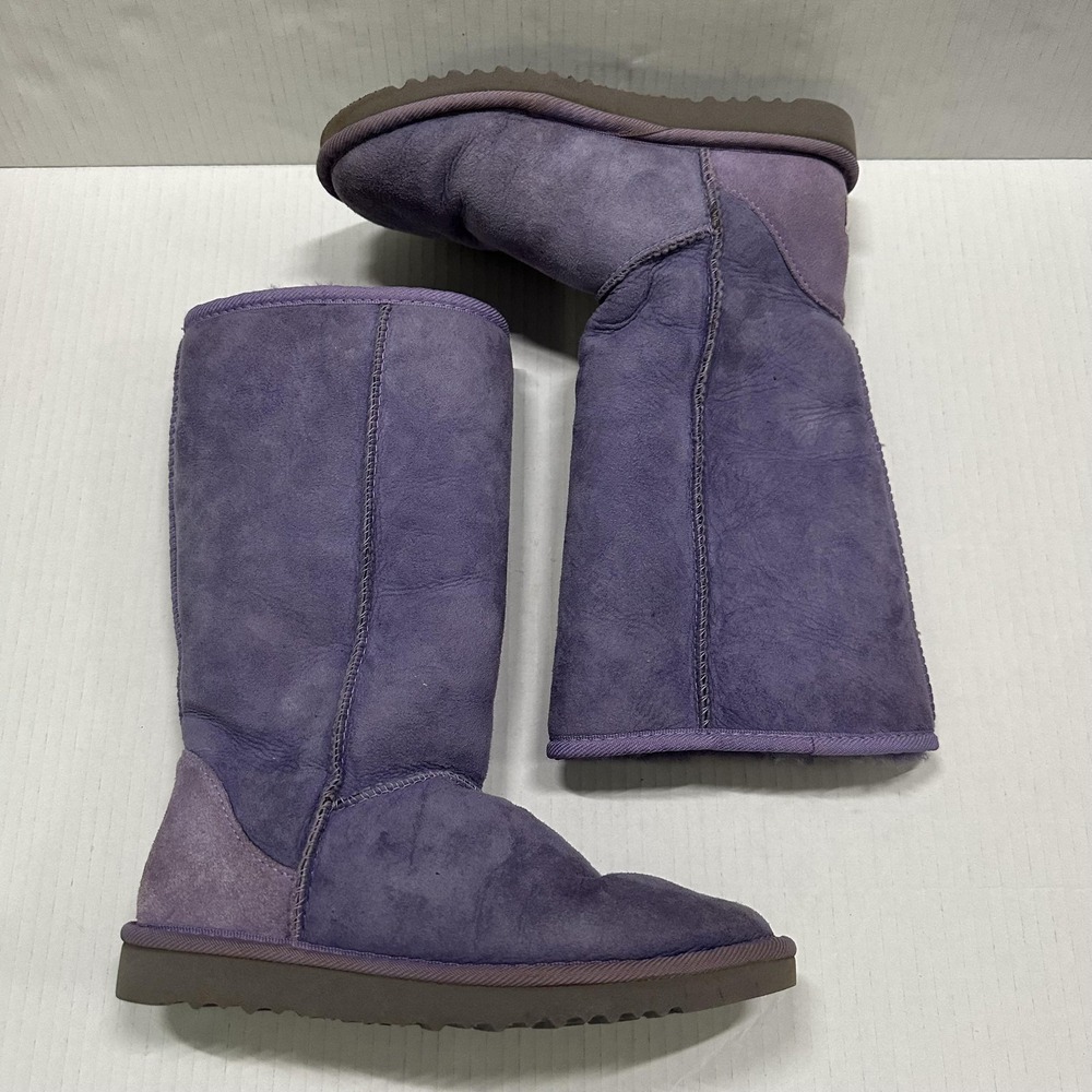 UGG Australia Classic Tall 5815 Boots Womens 5 Purple Sheepskin Linedâ Winter